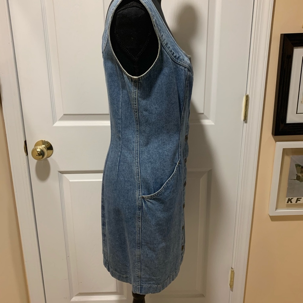 DKNY 100% cotton denim dress size 8 - Picture 6 of 14